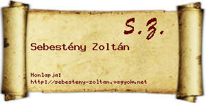 Sebestény Zoltán névjegykártya