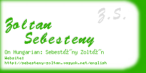 zoltan sebesteny business card